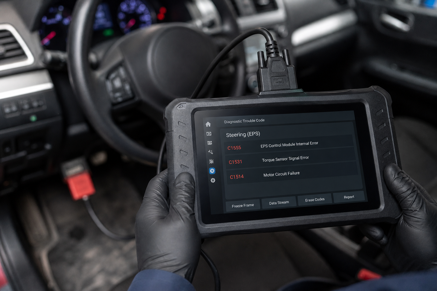 EPS torque sensor fault signs