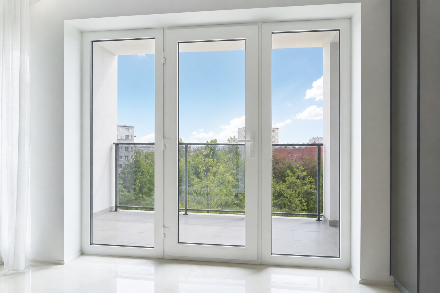 Heat and sound insulation in PVC doors