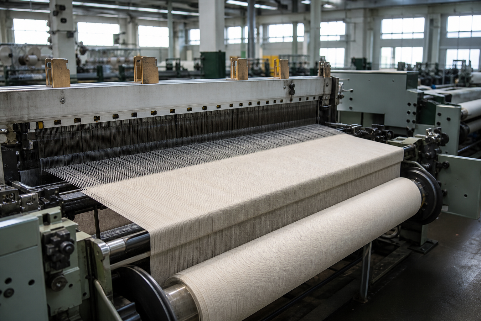 Planning width and weight in woven fabric