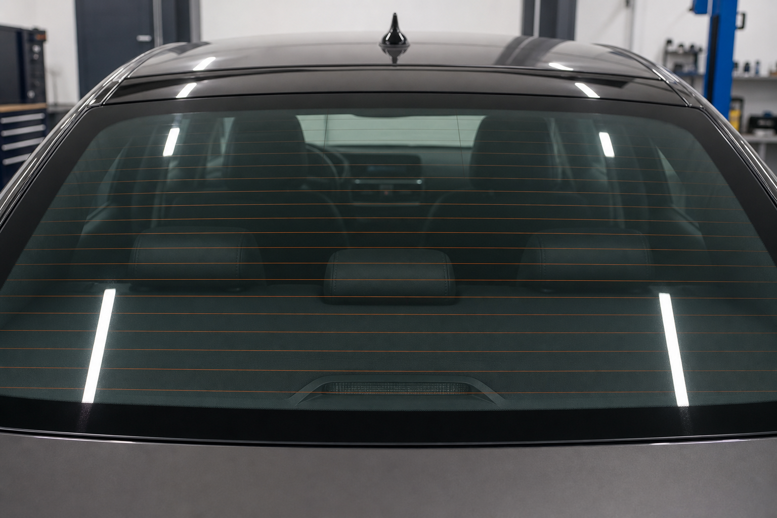 Defroster grid when replacing the rear glass