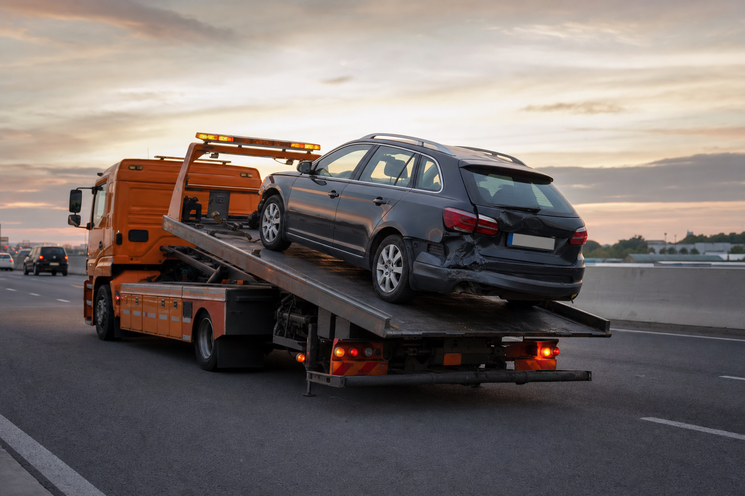 Calling a tow truck after an accident